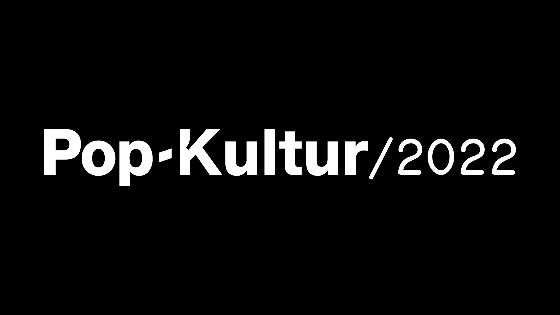 Pop-Kultur 2022 Logo white black background