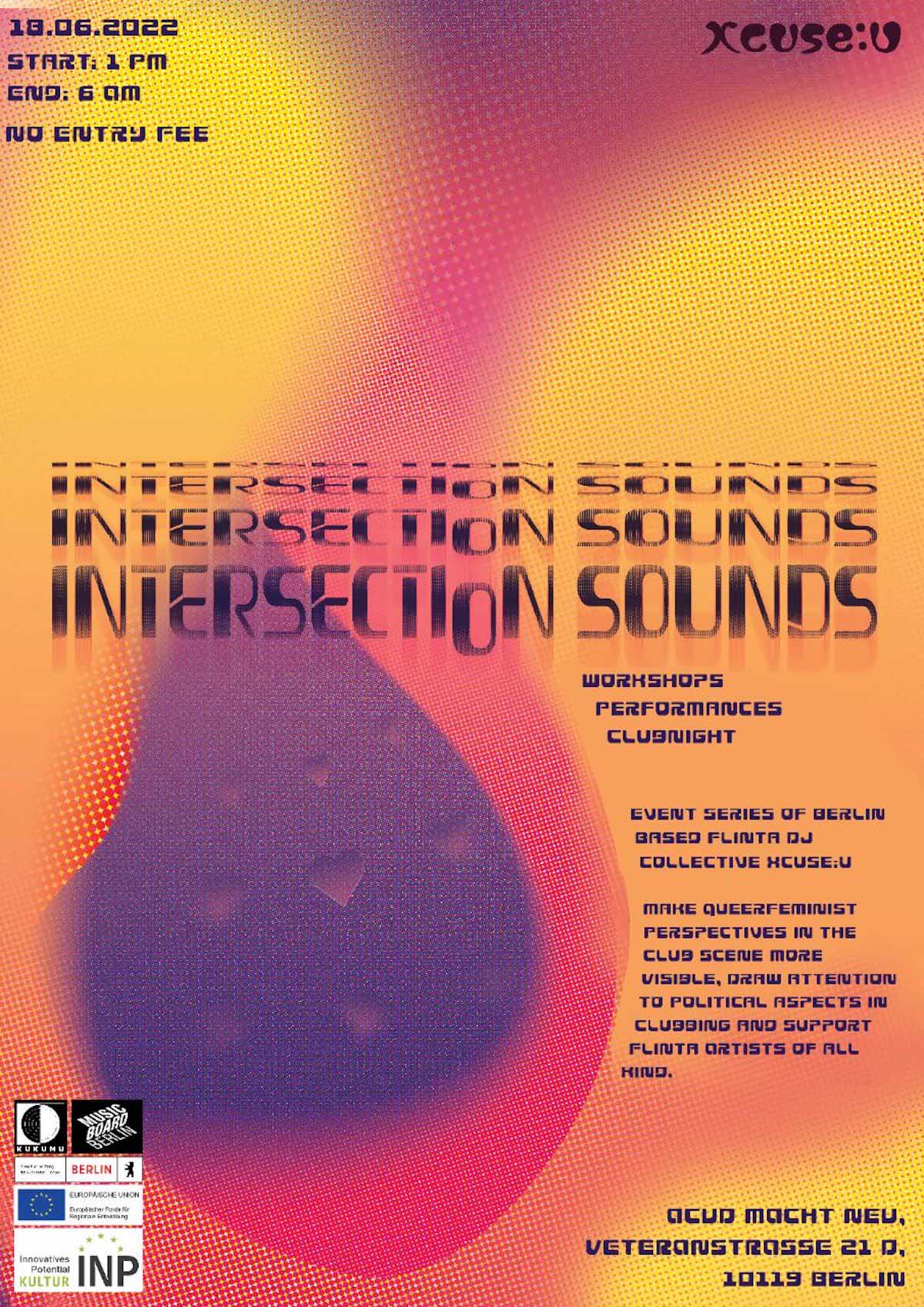 Pop-Kultur Lokal "Intersection sounds" poster
